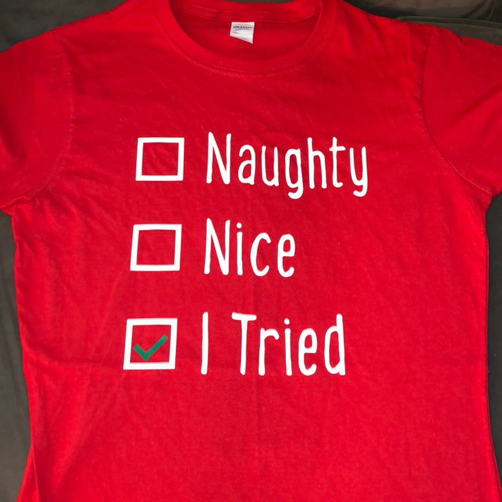 Christmas 🎄Shirt Holiday🎄Funny 🎄 Naughty Nice